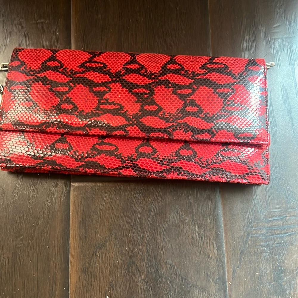 BCBG Paris Snake print clutch bag